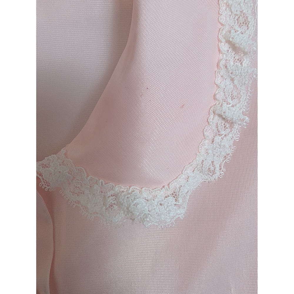 Vintage 60s Blush Pink Boudoir Bed Jacket S Babydoll Coquette Romantic Feminine - Picture 7 of 9